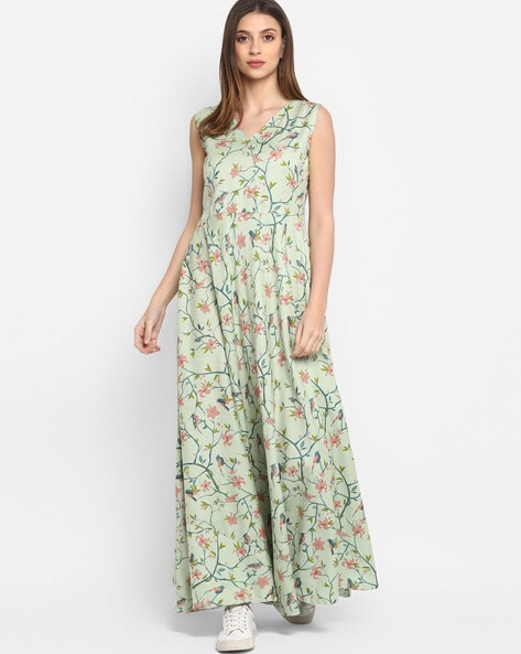 allou midi dress green