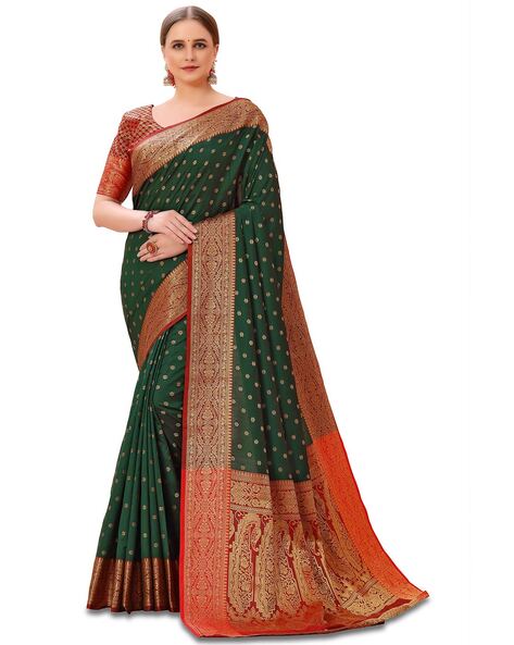 Buy Green Sarees for Women by Aashvi ...