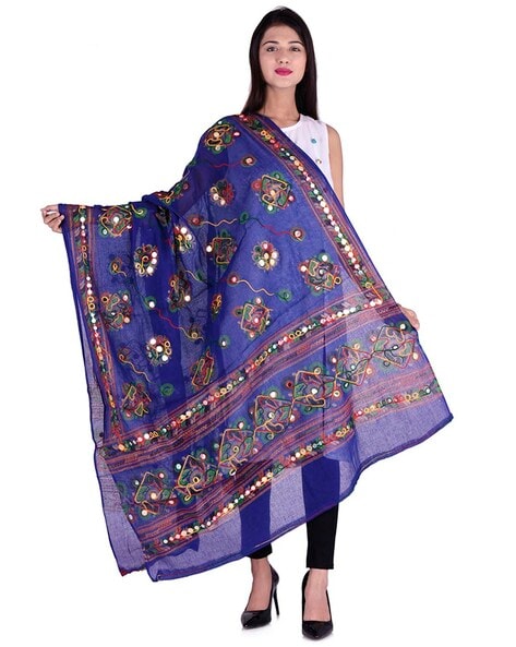 Embellished Cotton Kutch Dupatta Price in India