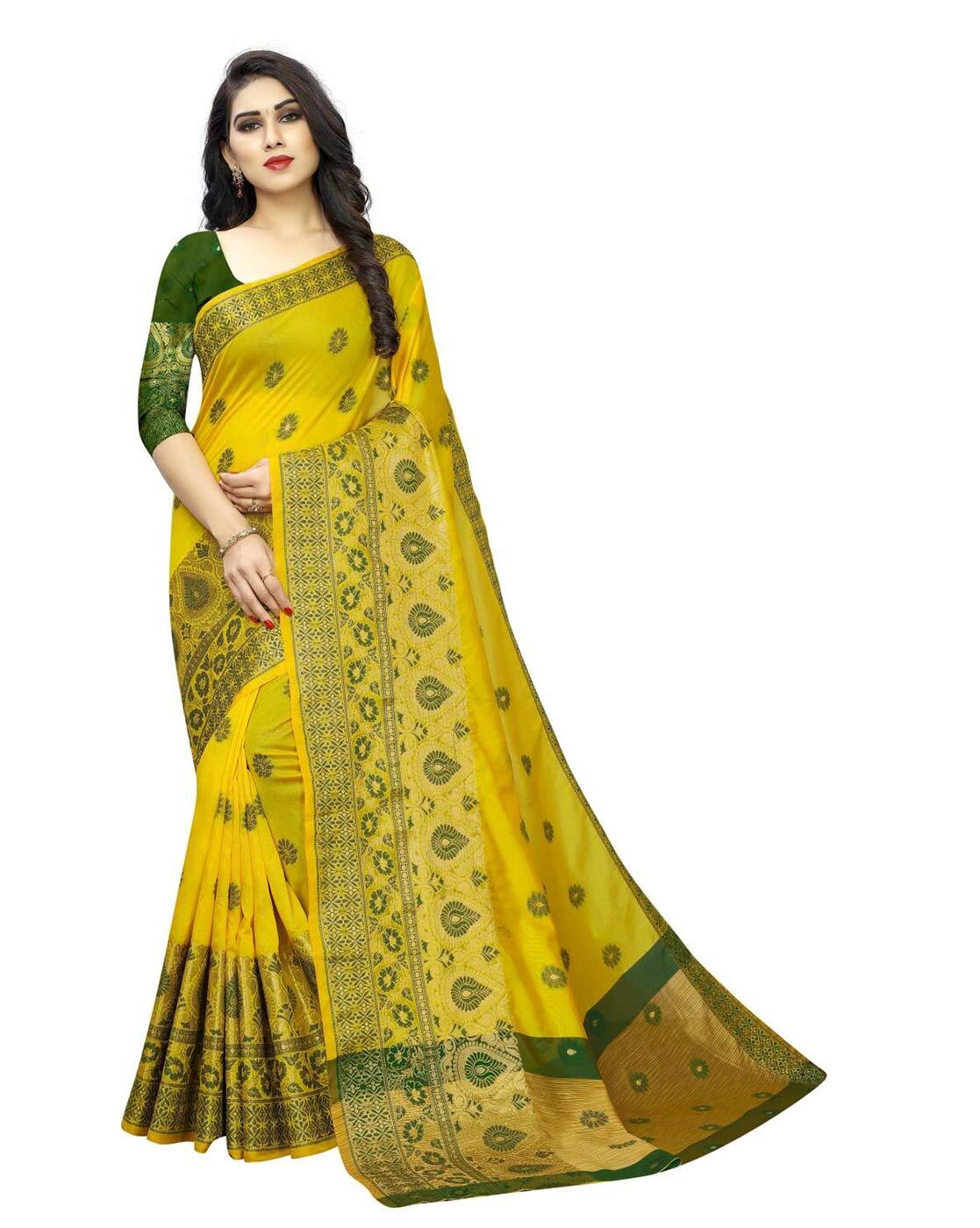 Buy Beige Sarees for Women by Ri-wah Online | Ajio.com