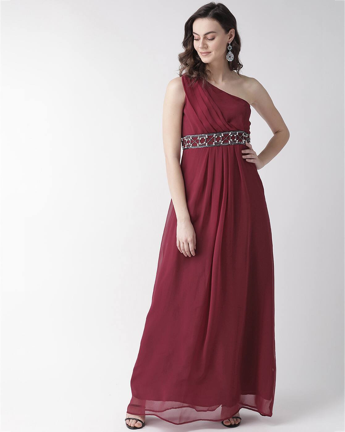 Buy Maroon Dresses for Women by Mish 