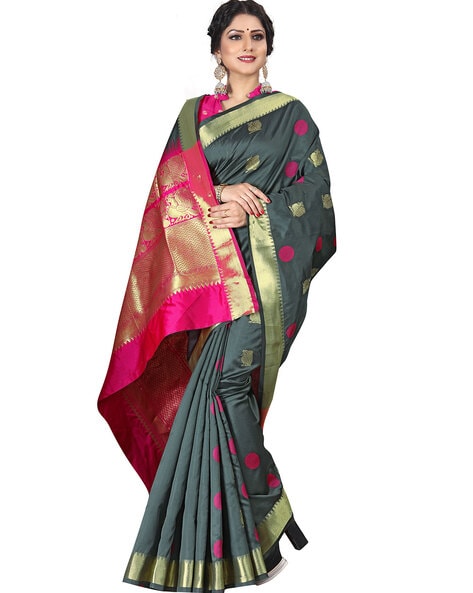 Buy Grey & Pink Sarees for Women by Sugathari Online
