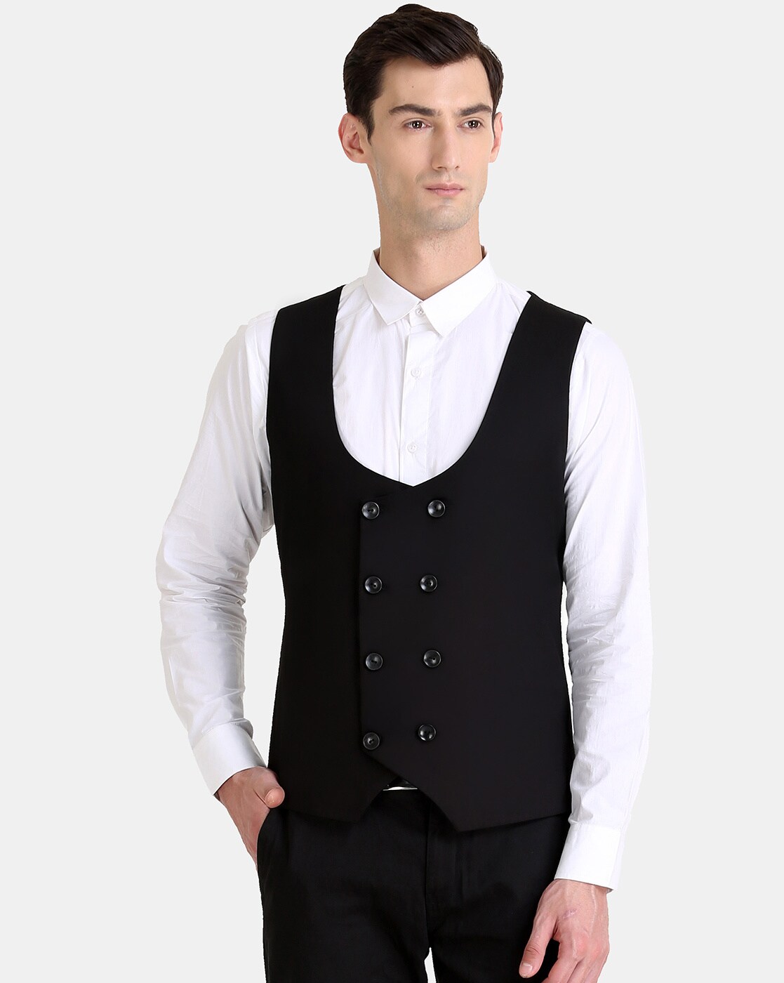 waistcoat for men black