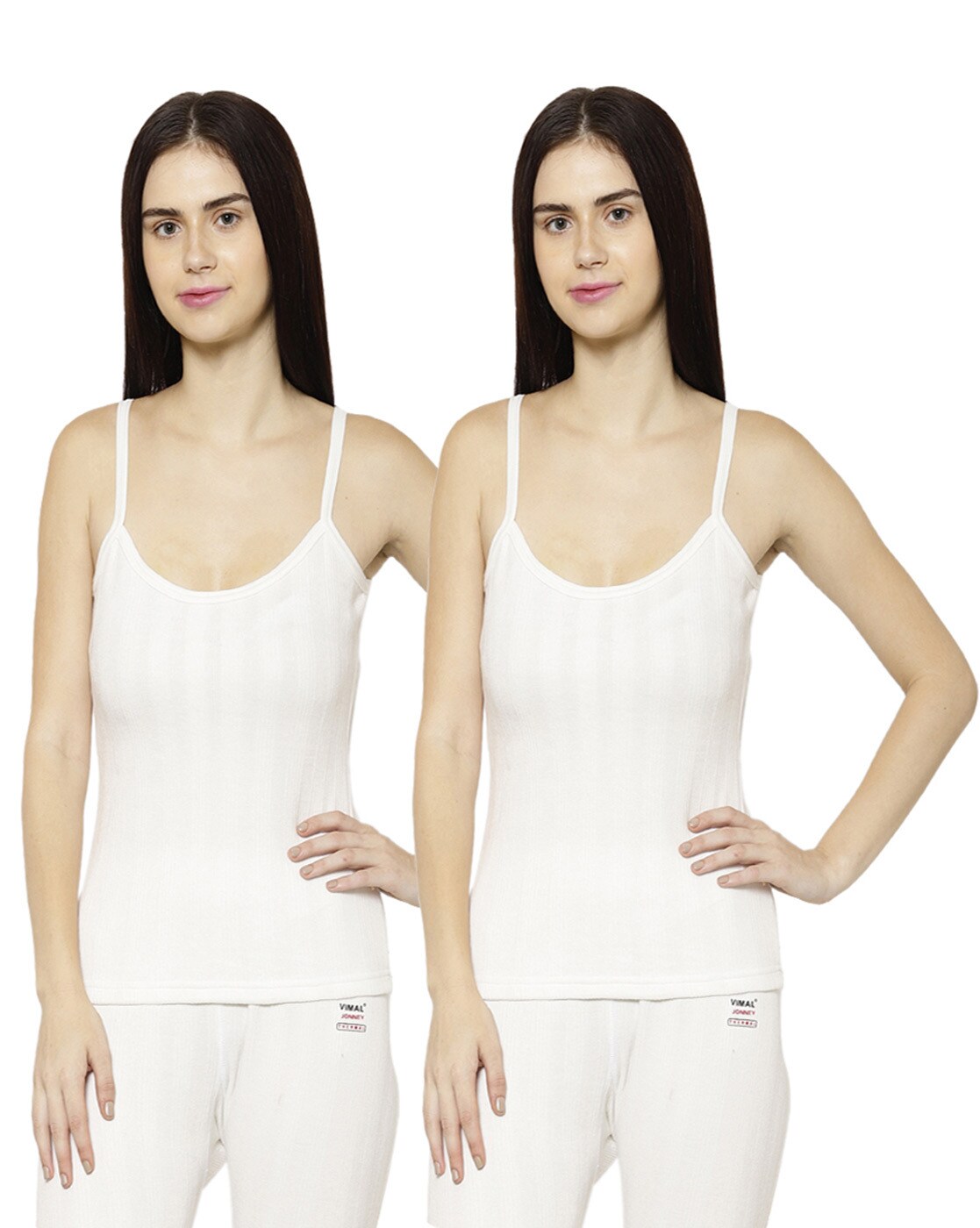 Buy Women Off White Solid Thermal Camisole Online in India - Monte