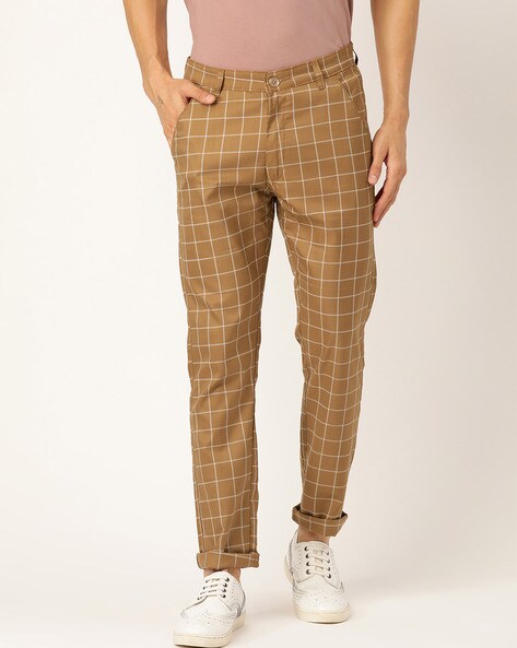 Fashion Casual Style Trousers INCERUN Handsome Men's Checkered Trousers  Stylish Hot Sale Male Comfortable Check Pants