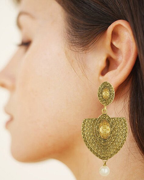 Flipkart.com - Buy JEWERICHE Elegant Drop Pearl Earrings For Western Party  Earring For Girls & Women Alloy Stud Earring Online at Best Prices in India