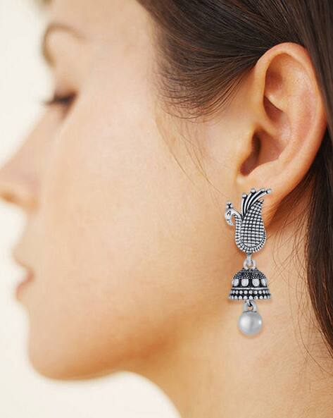 Buy Silver-toned Earrings for Women by 