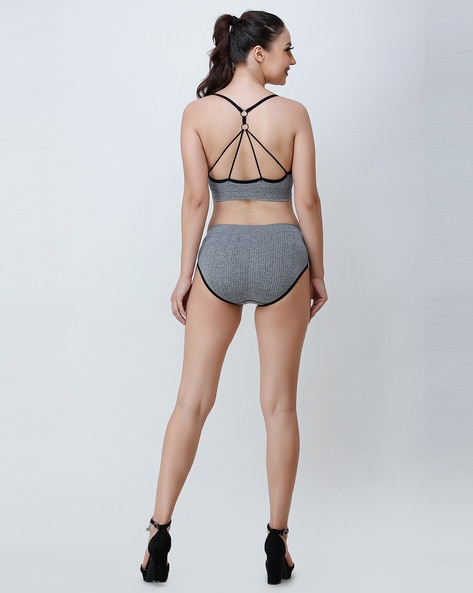 Buy Grey Lingerie Sets for Women by Strapps Online