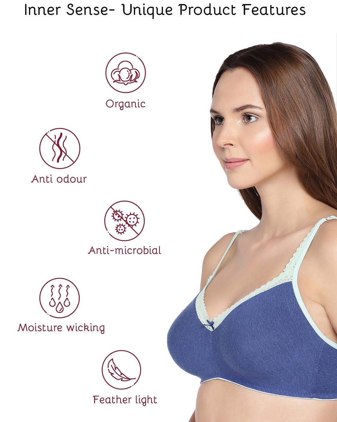 Buy Royal Blue Bras for Women by Inner Sense Online