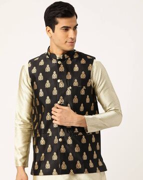 Gold 2024 nehru jacket