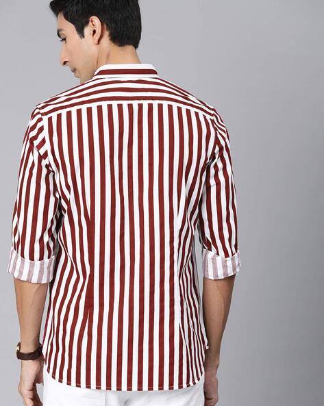 maroon lining shirt