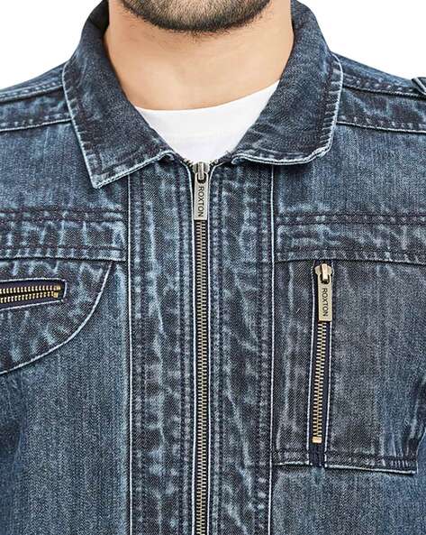 Buy Klizen Men Grey Washed Denim Full Sleeve Jacket Online at Best Prices  in India - JioMart.