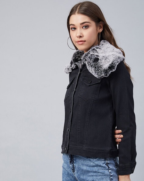 Buy Denim Jacket With Fur Online In India - Etsy India