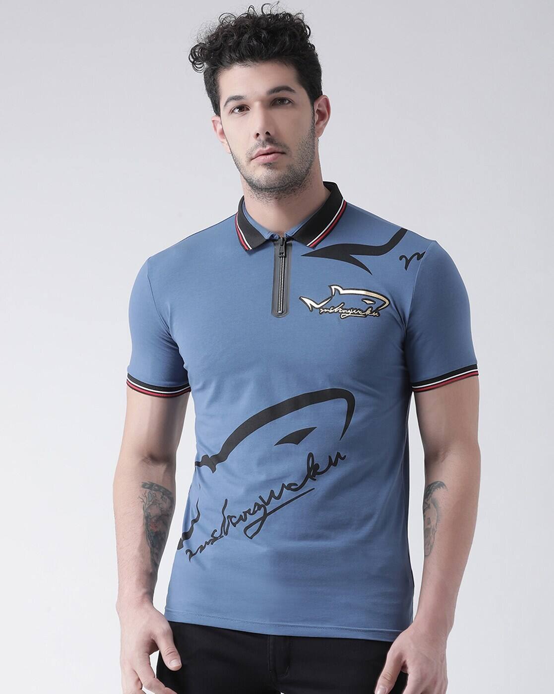 Buy Blue Tshirts for Men by REX STRAUT 