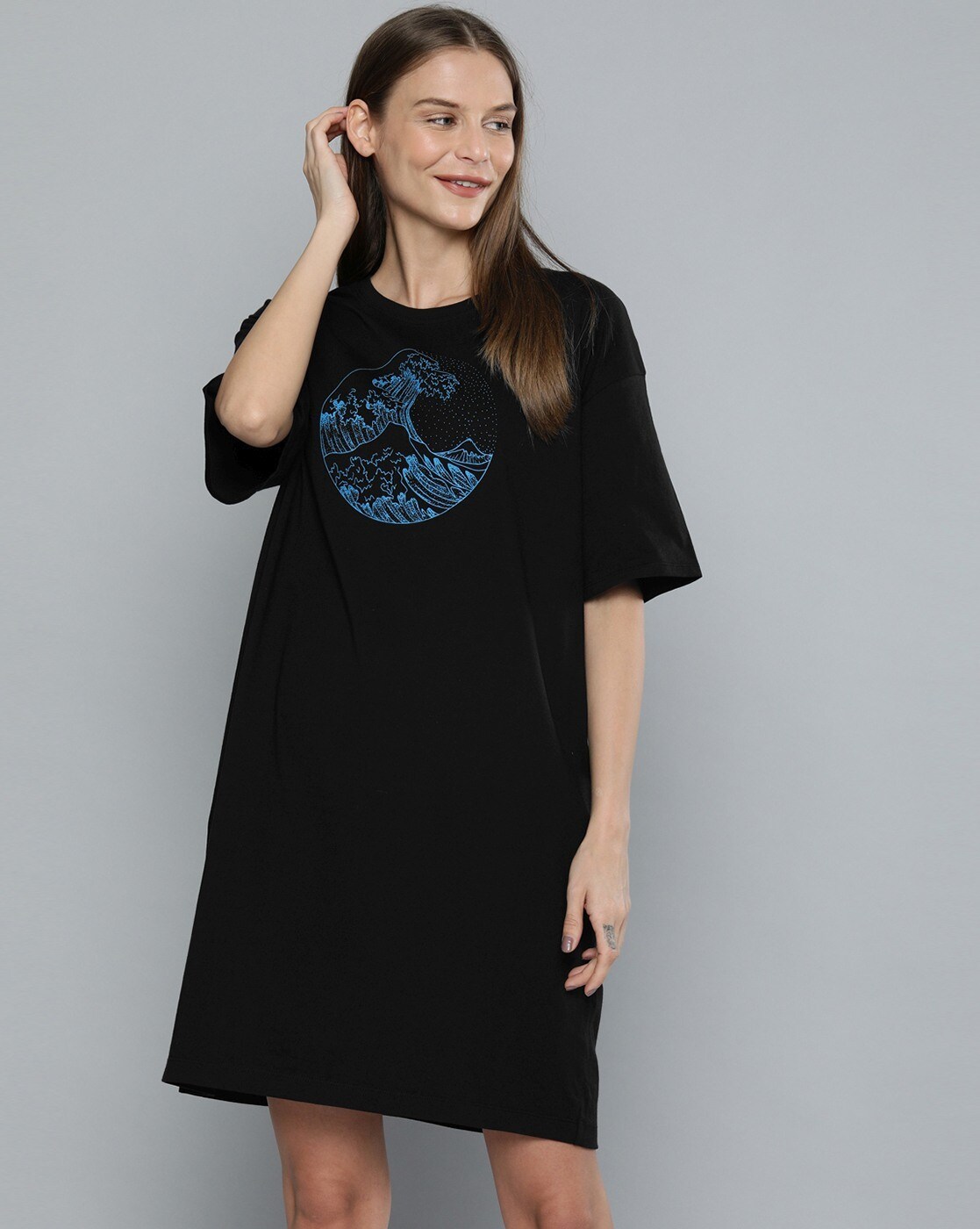 graphic print t shirt dress