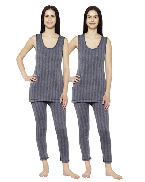 Buy Thermal Inner Wear for Women Set Top and Pyjama Set Pack of 2