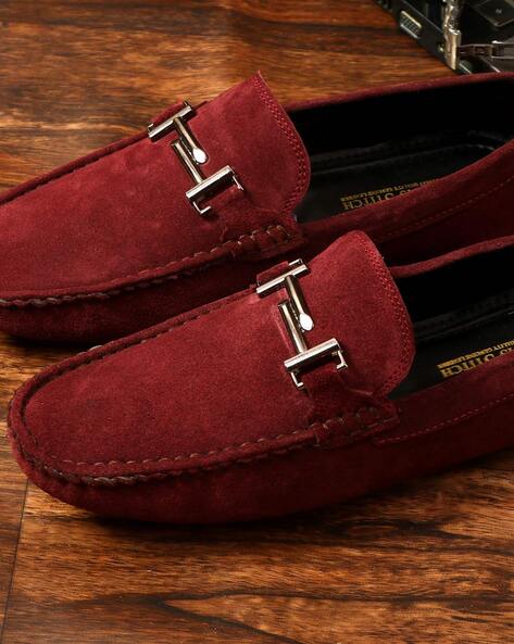 Buy Red Berry Casual Shoes for Men by LOUIS STITCH Online 