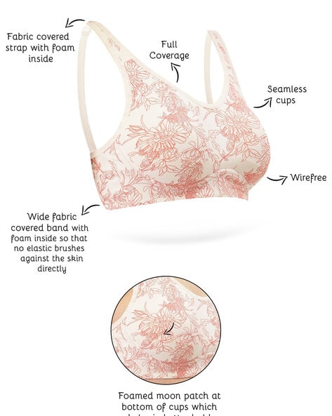 Floral Print Total-Support Bra