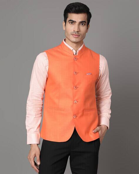 Orange waistcoat mens Clearance