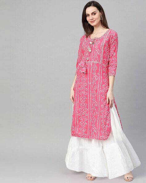 bandhej kurta