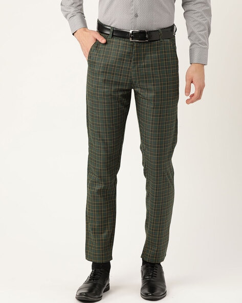 ASOS DESIGN slim suit trousers in dark green blackwatch tartan check  ASOS