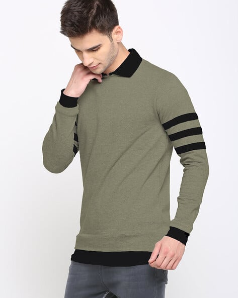 Textured long sleeve t shirt Clearance