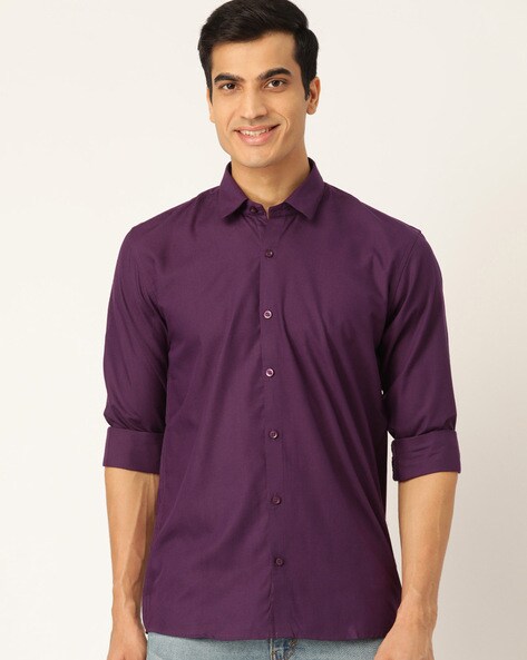 Buy Dark Purple Shirts for Men by ...