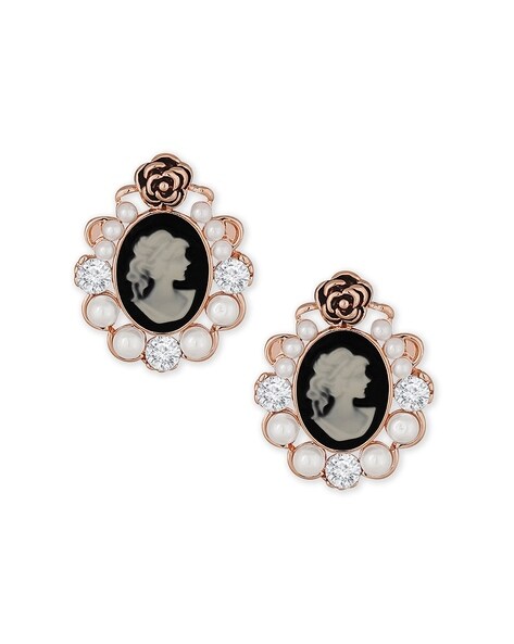 Buy Moon Maiden Jewelry Black Framed Crow Cameo Earrings Online at  desertcartINDIA