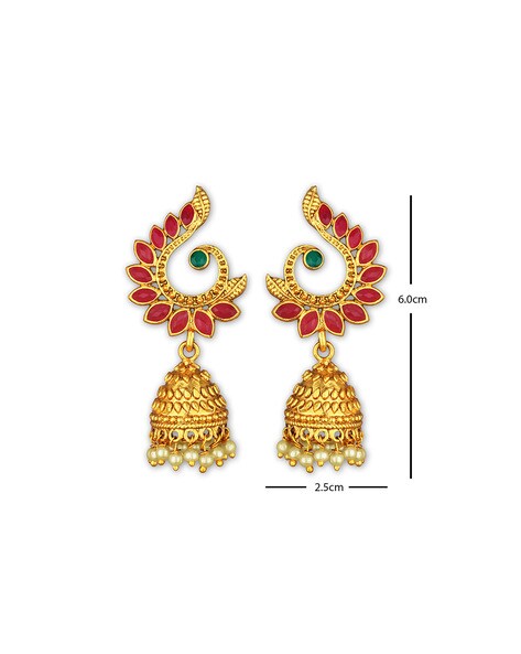 What is the Difference Between Temple Jewellery Earrings (Jhumkas) and  Traditional Earrings | by Designer Jewellery | Medium