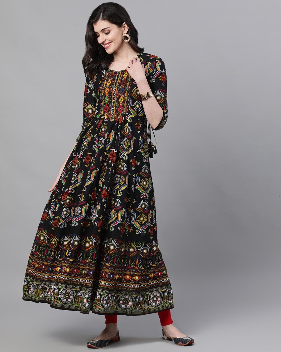 black anarkali kurta