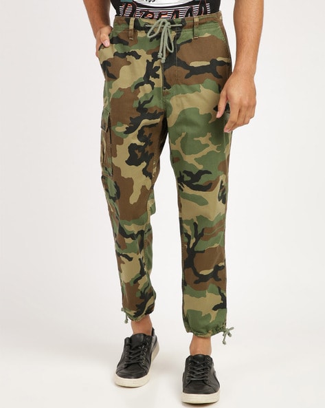 straight fit camo pants