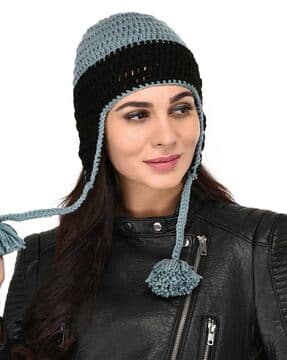 woolen cap with pom pom
