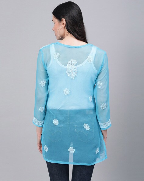 Buy Blue Kurtis & Tunics for Women by SAADGI Online