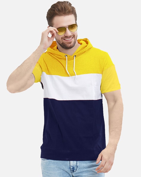 yellow t shirt with cap