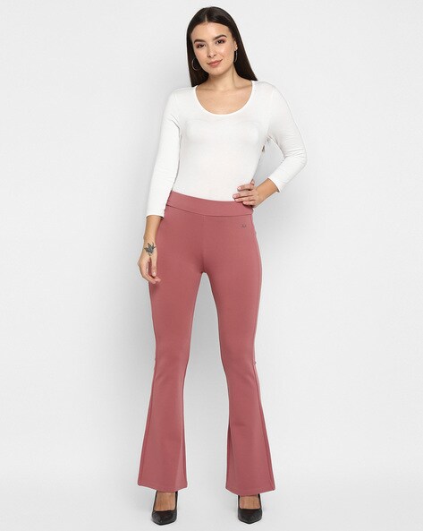 Buy Pink Trousers & Pants for Women by FOSH Online