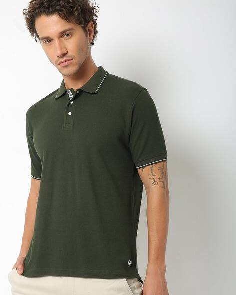 Green Tshirts for Men by JOHN PLAYERS 