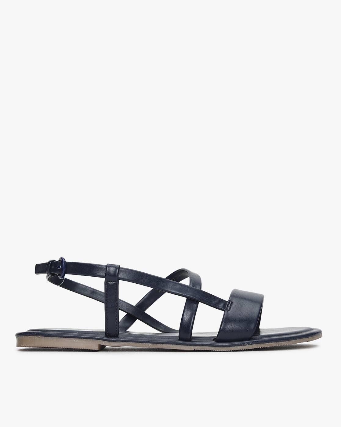 navy blue dress sandals flat