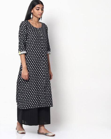 AURELIA Geometric Print A-line Kurta