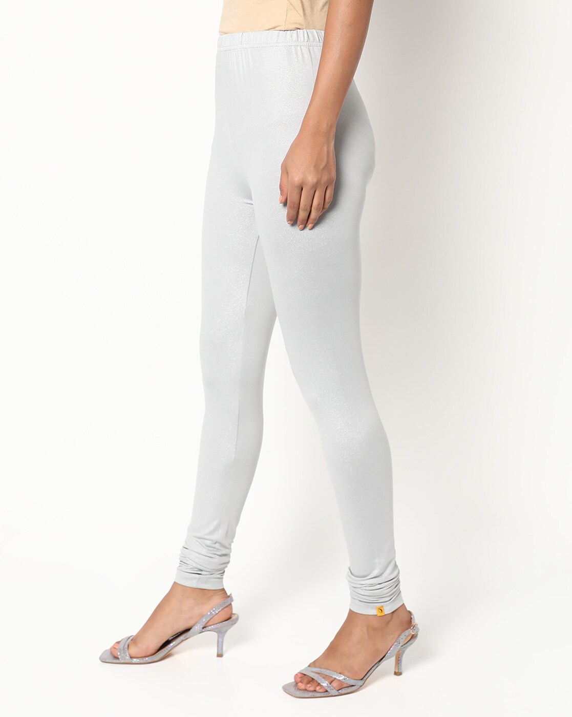 AURELIA Women Peach-Coloured Solid Ankle Length Leggings Price in India,  Full Specifications & Offers | DTashion.com