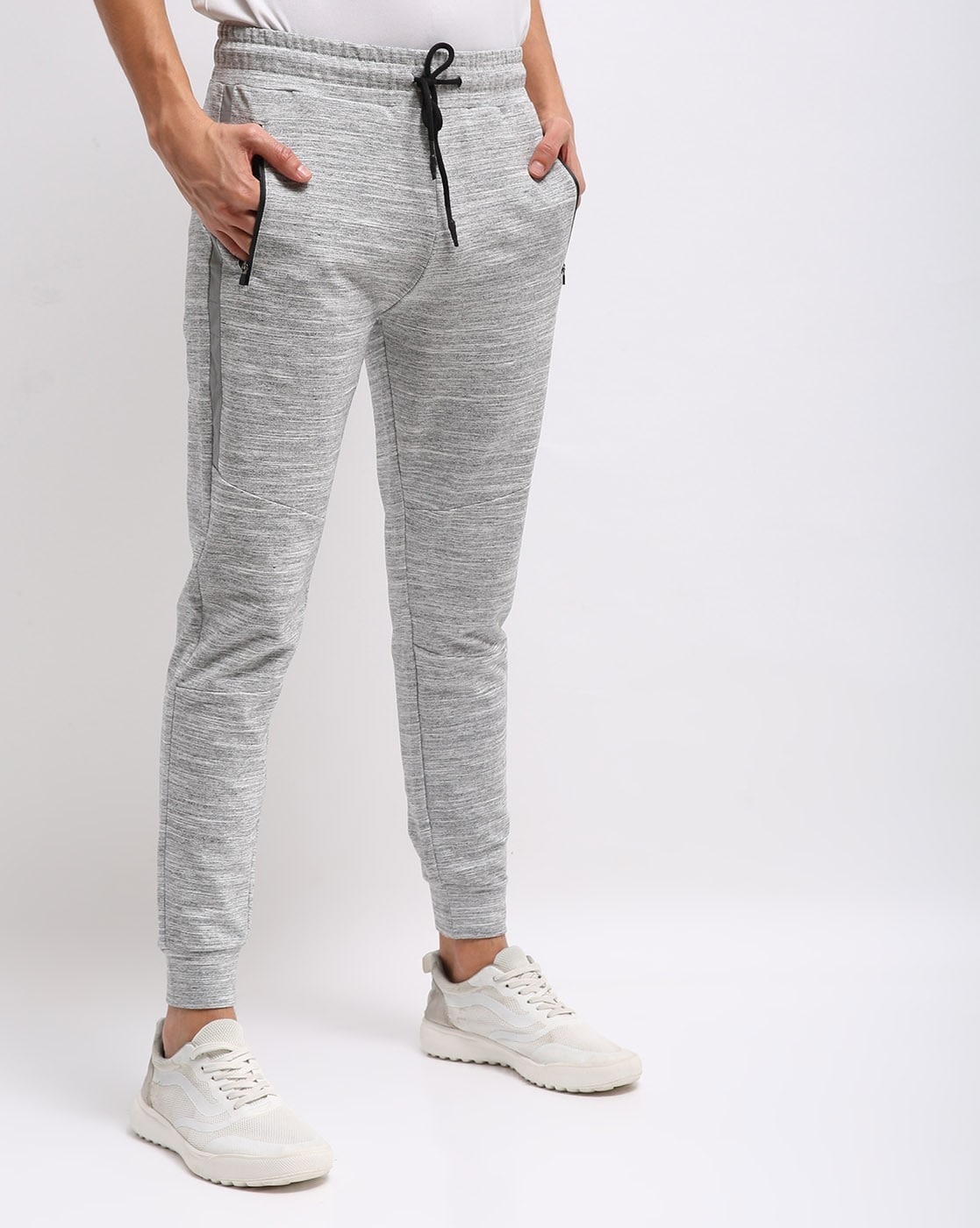 Buy Men Grey Solid Active Wear Track Pants Online - 345241 | Van Heusen