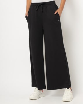 open leg track pants