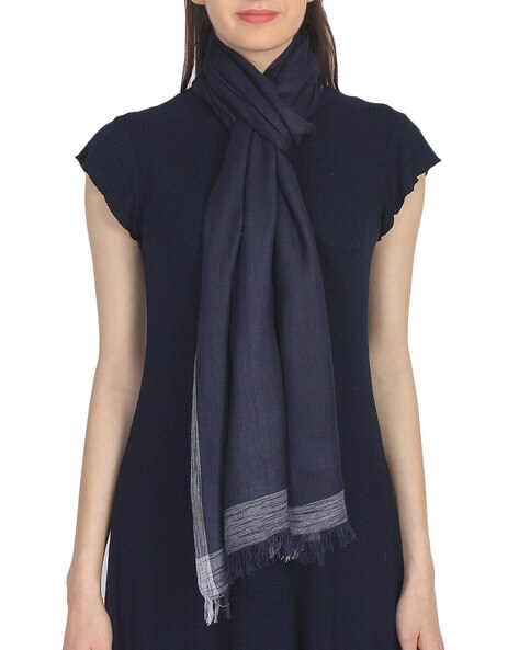Woven Stole with Frayed Hems Price in India