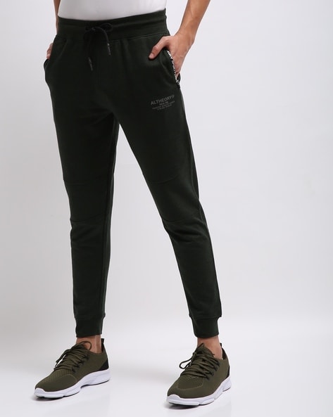 Slim Fit Joggers with Printed Zip Pockets