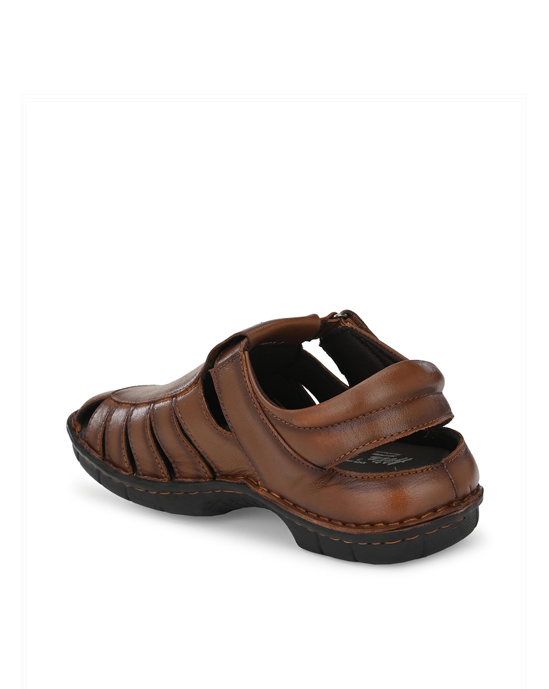 Peshawari Leather Sandals, Imported Tan Brushoff Leather upper, Softy  Leather Lining with Memory Foam footpad for optimum comfort.  Peshawari25-TanBrushoff