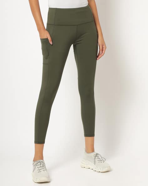 Buy Olive Leggings for Women by Teamspirit Online | Ajio.com