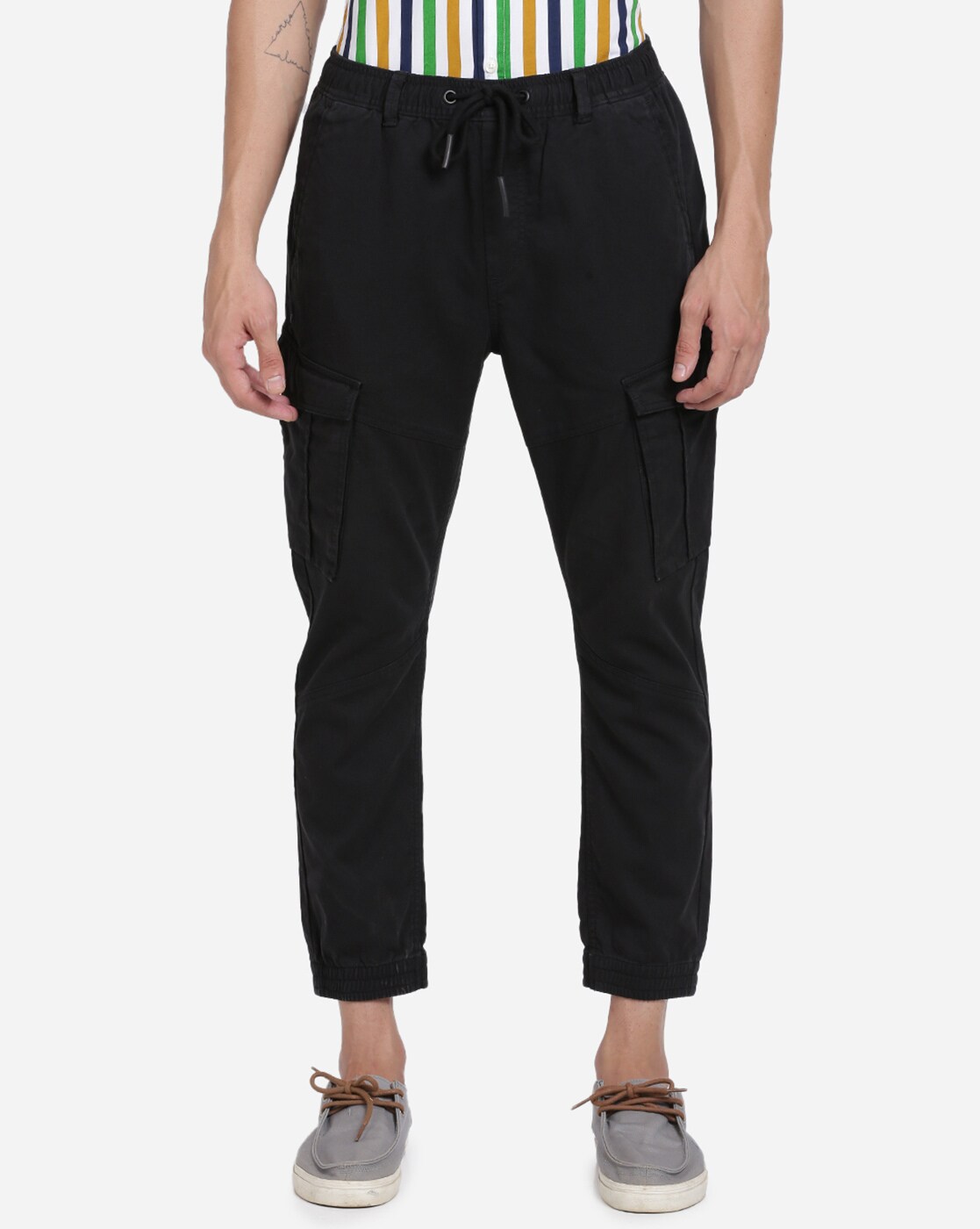 jet black cargo pants