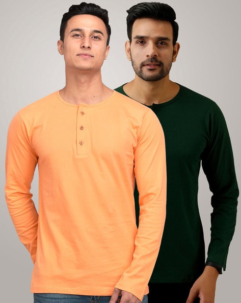 Best Deal for Mens T Shirt Long Sleeve Pack Mens Regular fit