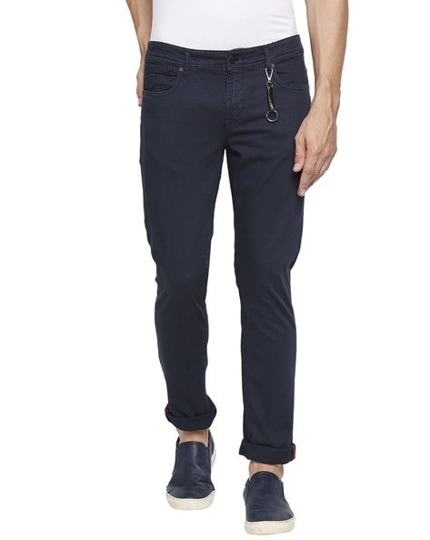 Buy LEE COOPER Mens 4 Pocket Solid Trousers | Shoppers Stop
