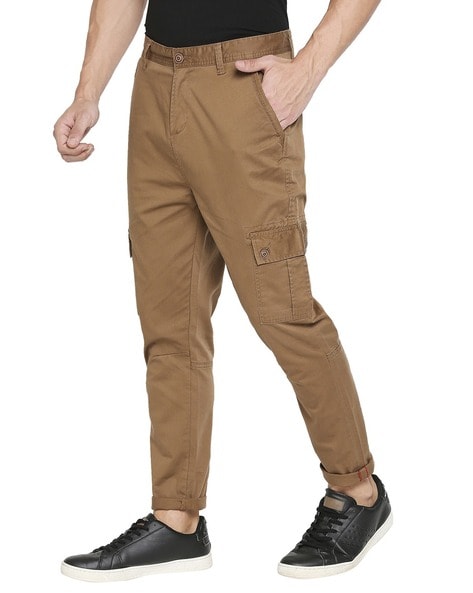 Buy Lee Cooper Relaxed Fit Full Length Cargo Pants with Button Closure |  Splash KSA