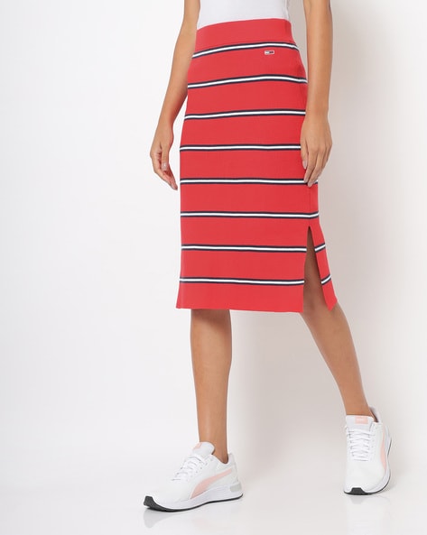 tommy hilfiger red skirt